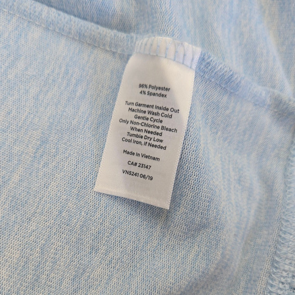 Talbots Light Blue Ruched Back Open Front Cardigan Sweater Size Large Petite - Picture 7 of 10